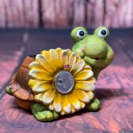   Napelemes lámpa kerti figura 3 féle választható kivitel 18 cm