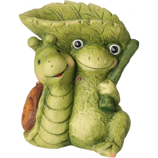 Prémium Kerti állatfigurák madáritatóval 14 cm