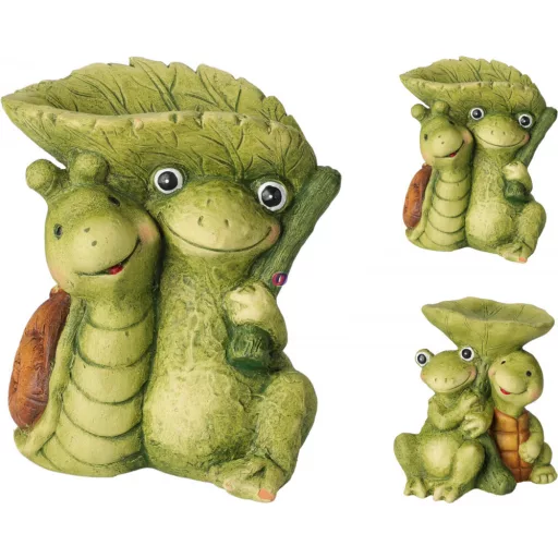 Prémium Kerti állatfigurák madáritatóval 14 cm