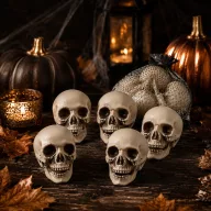 5 db-os Halloweeni Koponya szett 6 cm-es koponyák