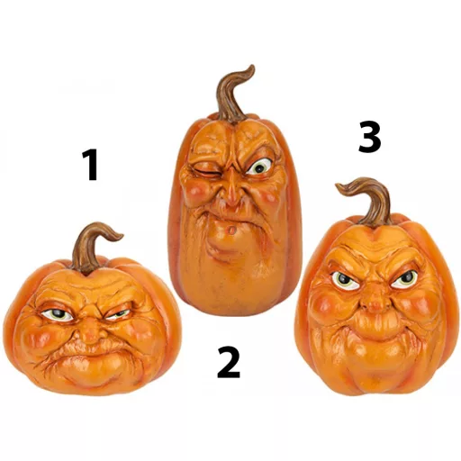 Halloween fura dísztök poly– 3 féle választható arccal 12 cm