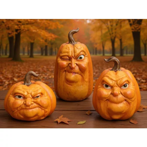 Halloween fura dísztök poly– 3 féle választható arccal 12 cm