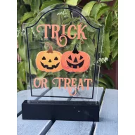   Halloween-i asztali sírkő dekoráció, 3 féle választható minta 20 cm