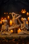 Halloweeni dekor csontvász figura 3 féle váálasztható kivitel