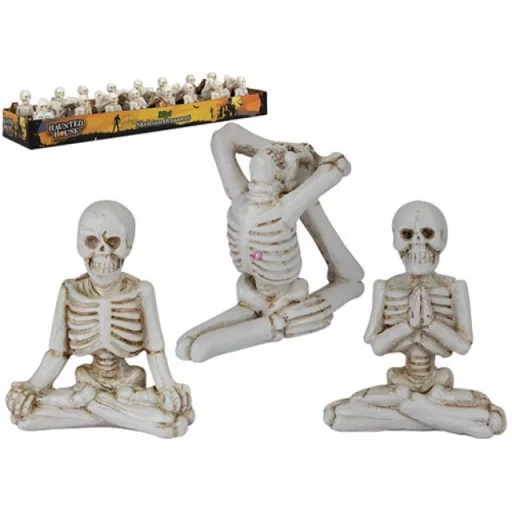 Halloweeni dekor csontváz figura 7 cm, 3 féle választható kivitel