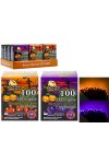 10 m Halloween fényfüzér elemes 100 LED narancs/lila választható