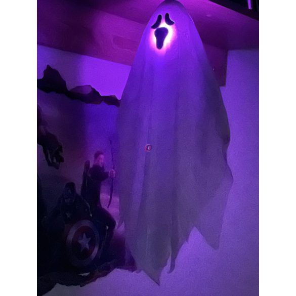 50 cm Halloweeni szellem led világítással, akasztóval