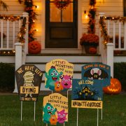4 db-os Leszúrható Halloweeni tábla szett