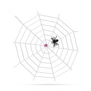   Óriás Pókháló pókkal fehér 158 cm átmérő halloween kellék