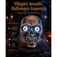   LED-es koponya világító szemekkel, hanggal - hangra aktiválódik