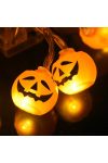 Halloweeni tökös fényfüzér elemes 8 LED