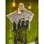 Halloweeni koponyás lidérc fekete ruhában 80 cm kültéri dekor