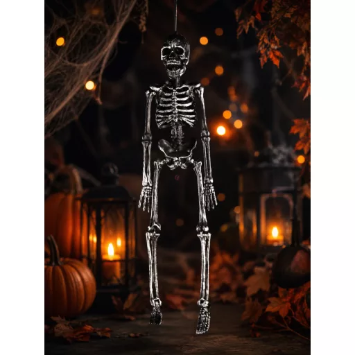 Halloweeni csontváz 60 cm mozgatható testrészekkel, akasztható