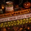 Halloweeni figyelmeztető szalag 3x3 méter/szett