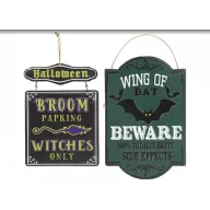   Halloween Fém Feliratok – 2 féle (Broom Parking és Wing of Bat)