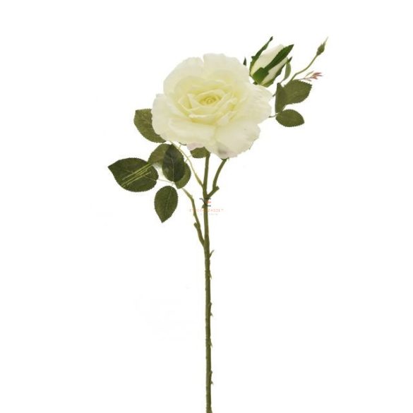 Selyemvirág rózsa szál 80cm krém
