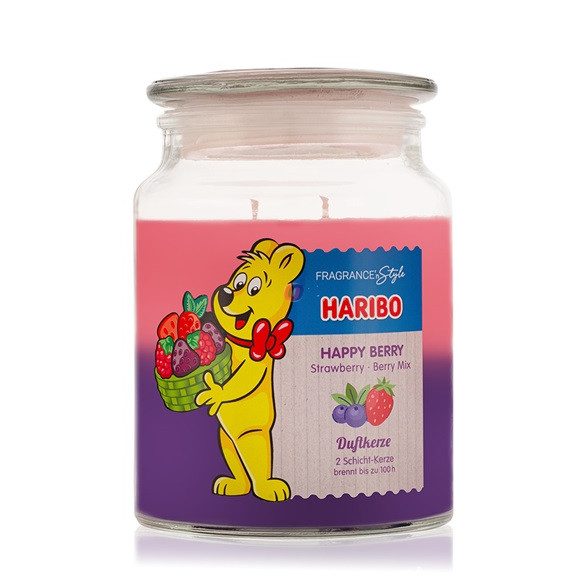 Illatgyertya Haribo Happy Berry (eper) 510g