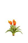 Selyemvirág Gumi Tulipán csokor műanyag 35cm narancs