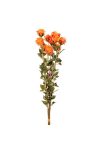 Selyemvirág Rózsa 10 szálas műanyag 78cm narancs