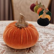   Prémium bársony őszi tök dekoráció 11 cm 6 féle választható szín