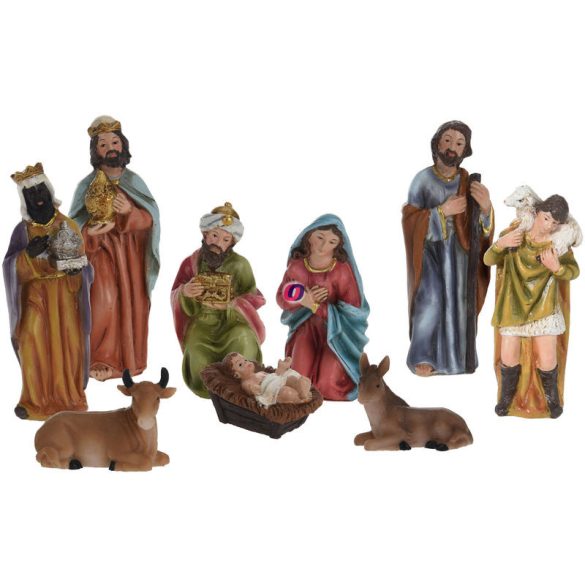 Betlehemi jelenet figura szett 9 db-os szett dobozban Traditional