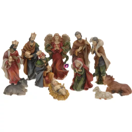 Betlehemi jelenet figura szett 11 db-os szett dobozban Traditional