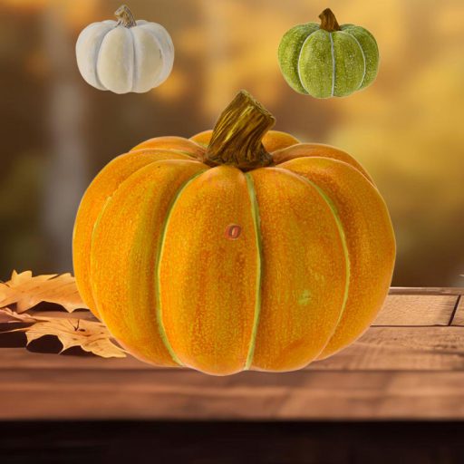 XL Kézzel festett őszi tök dekor 20 cm 3 féle választható szín