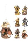 Madáretető Akasztó – Polystone – 4 Féle Madaras Design 9 cm