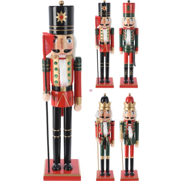 Fa Diótörő – 50 cm – 4 Tradicionális Színű Design király / katona