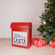   Karácsonyi postaláda fém 30 cm piros/fehér 3 féle választható kivitel