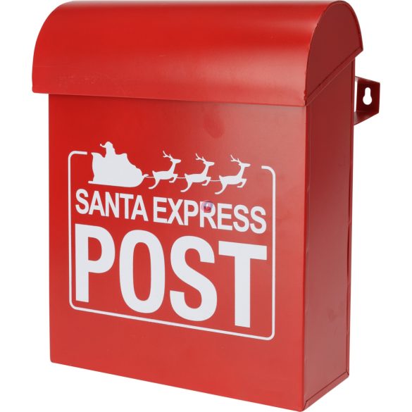 Karácsonyi postaláda fém 30 cm piros/fehér 3 féle választható kivitel