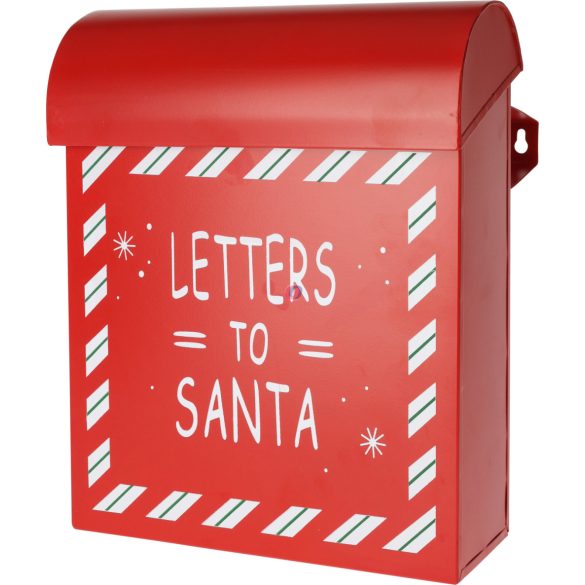 Karácsonyi postaláda fém 30 cm piros/fehér 3 féle választható kivitel