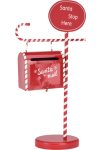 Exkluzív Karácsonyi postaláda fém 51 cm piros "Santa stop here"