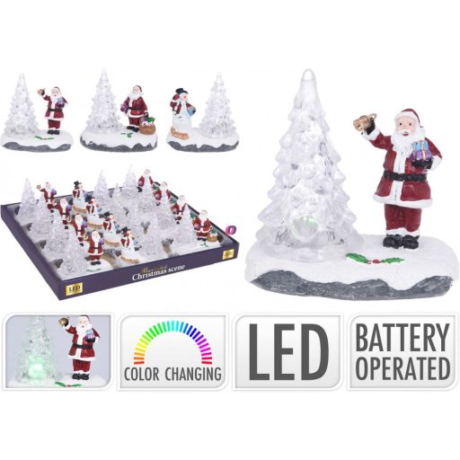 Led-es karácsonyi figura akril 9 cm 3 féle választható kivitelben