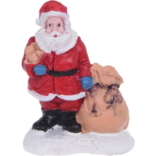10 db-os Karácsonyi falu szett LED világítással "Santa and Snowman"