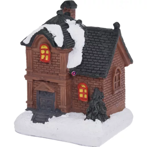 10 db-os Karácsonyi falu szett LED világítással "Santa and Snowman"