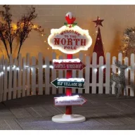   XXL Kültéri irányjelző Tábla "North Pole"  LED, 95 cm IP44 230V