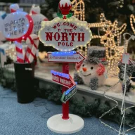  XXL Kültéri irányjelző Tábla "North Pole"  LED, 95 cm IP44 230V