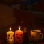 Halloweeni  gyertya 10 cm 3 féle választható szín