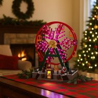   XL Karácsonyi dioráma zenélő LED-es Óriááskerék dekoráció