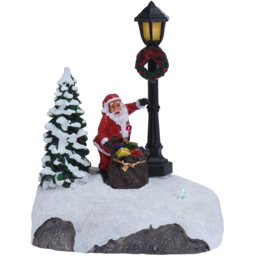 Led-es karácsonyi falu kiegészítő jelenet 4 féle választható kivitel 13 cm