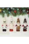 Prémium Üveg manó karácsonyfadísz figura 4 féle választható kivitel