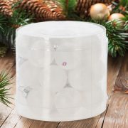   Prémium fehér karácsonyfadísz szett üveg  2,5 cm 24 db-os
