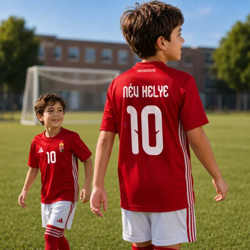 Adidas® Gyerek mez felső személyre szabható névvel és számmal - piros V1