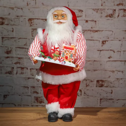 Prémium skarácsonyi szakács Mikulás figura 45 cm 3 féle választható