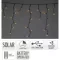 240 LED-es melegfehér napelemes jégcsap fényfüzér USB-vel, akkumulátorral, távirányítóval