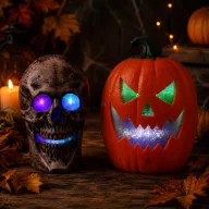   Szenzoros halloween figura RGB LED-del és hanggal, 30 cm 2 féle választható forma