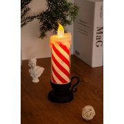   LED-es Cukorpálca Gyertya – Melegfehér, Pislákoló Fény 30 cm