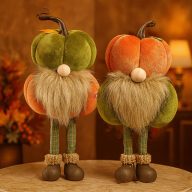 Őszi manó tök sapkával álló 32 cm 2 féle plüss Őszi manó tök sapkával álló 32 cm 2 féle plüss