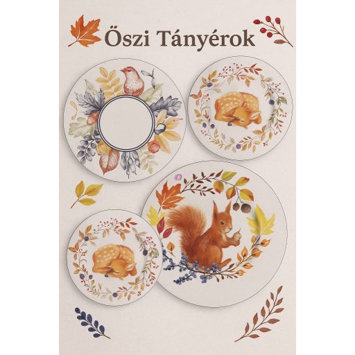 Őszi Dekorációs Alátét tányér – 33 cm – 3 Féle Mintával